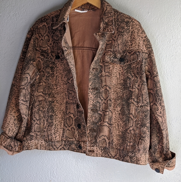 NWT Free People Snake Trucker Jacket - Picture 3 of 6